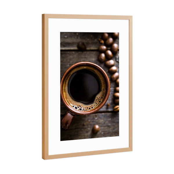 Poster mit Rahmen Kupfer "Kaffee Genuss" artboxONE - Essen & Trinken