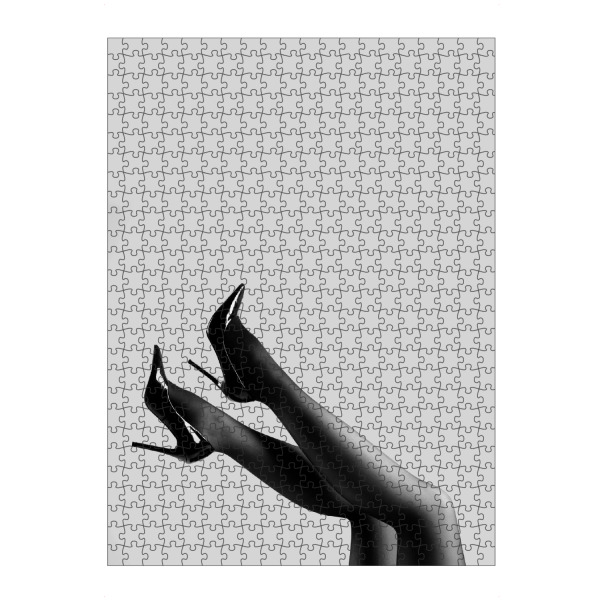artboxONE Puzzle "Frauenbeine sw" artboxONE - Menschen,Fashion - Frau,Beine,High heels,Schuhe,Schwarzweiß,Fotografie,Vintage,Female - Bild frau