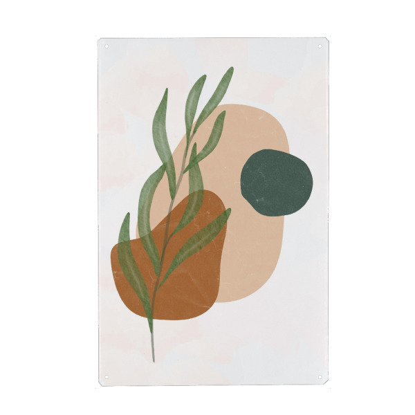 Holzbild "Abstrakte Formen und Botanik" artboxONE - Abstrakt,Geometrie