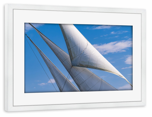Poster mit Rahmen weiß "Detail eines Windjammers" artboxONE - Natur,Reise,Reise / Strand und Meer