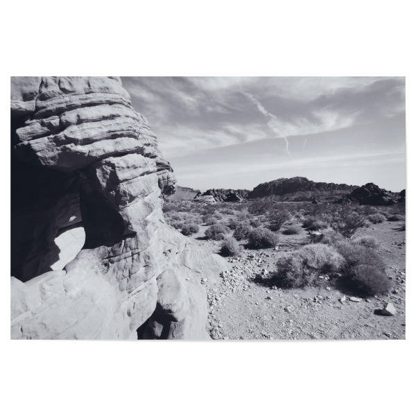 Poster "In Valley of Fire @ Nevada SW" artboxONE - Natur,Reise,Schwarzweiß,Reise / Länder