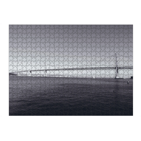 Puzzle Ravensburger "Die Bay Bridge @ SFO" artboxONE - Reise,Schwarzweiß,Reise / Strand und Meer,Reise / Länder,Städte / San Francisco