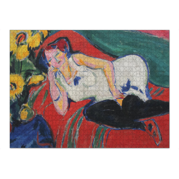 Puzzle Ravensburger "Liegende Frau im weißen Hemd" artboxONE - Menschen,Fashion,Für Mama,Für Papa