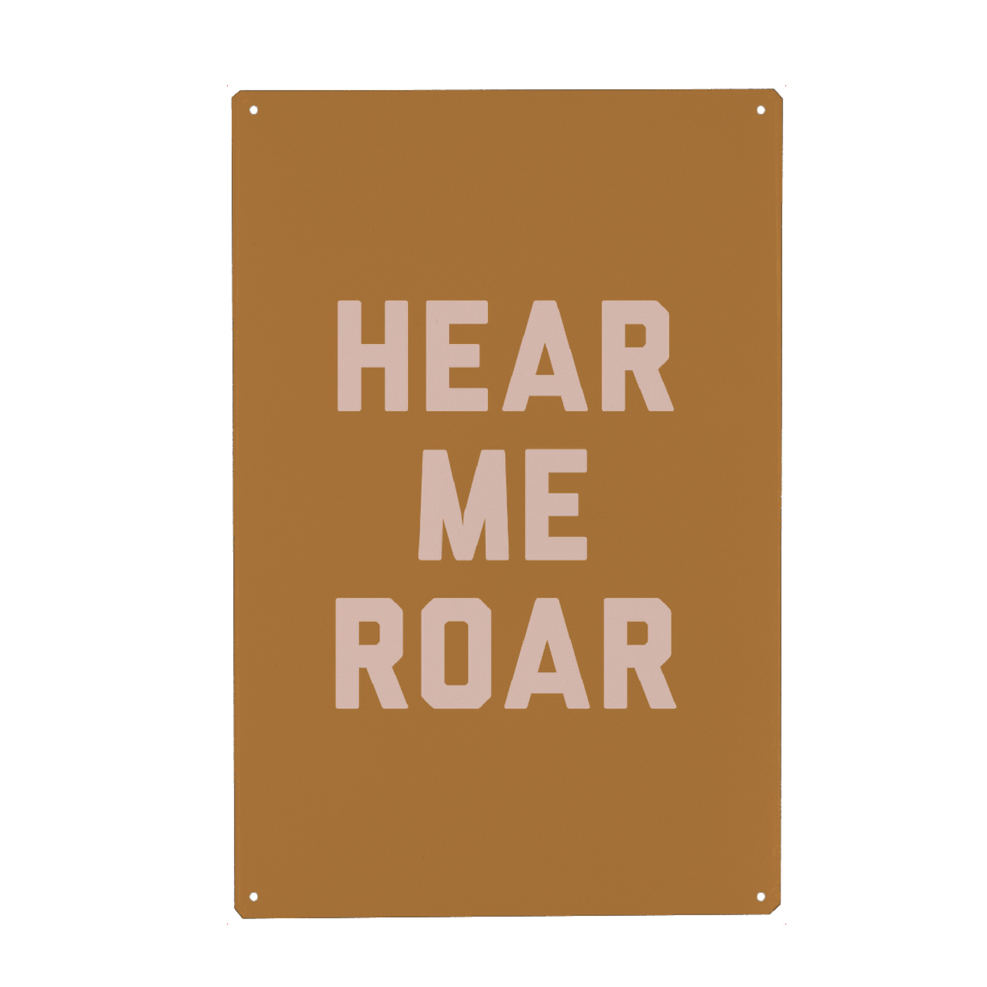Holzbild "Hört mich brüllen" artboxONE - Typografie,Für Kinder,Tiere,Lehrersprüche,Für Mama