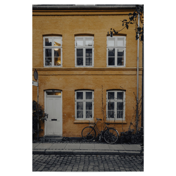 Poster 30x20 cm "Orangefarbenes Haus" artboxONE - Reise,Architektur,Städte / København