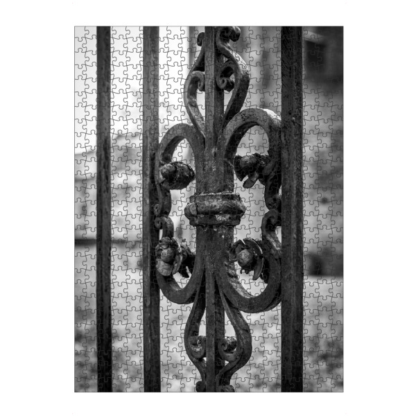 artboxONE Puzzle "Eisenzaun" artboxONE - Schwarzweiß,Architektur - Tor,Gatter,Eisen,Zaun,Schmiedeeisern,Schwarz weiß,Eisenzaun,Design - Bild tor
