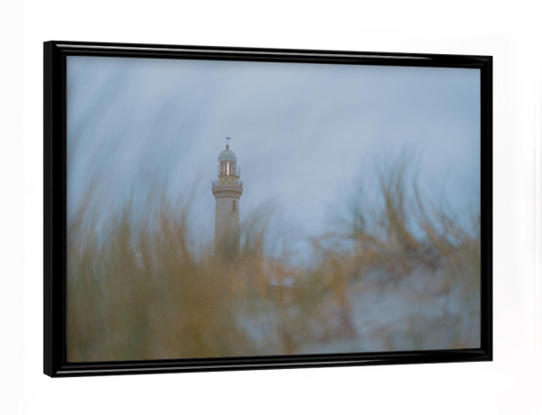 Poster mit schwarzem Rahmen "Leuchtturm im Winter" artboxONE - Reise,Architektur,Reise / Strand und Meer