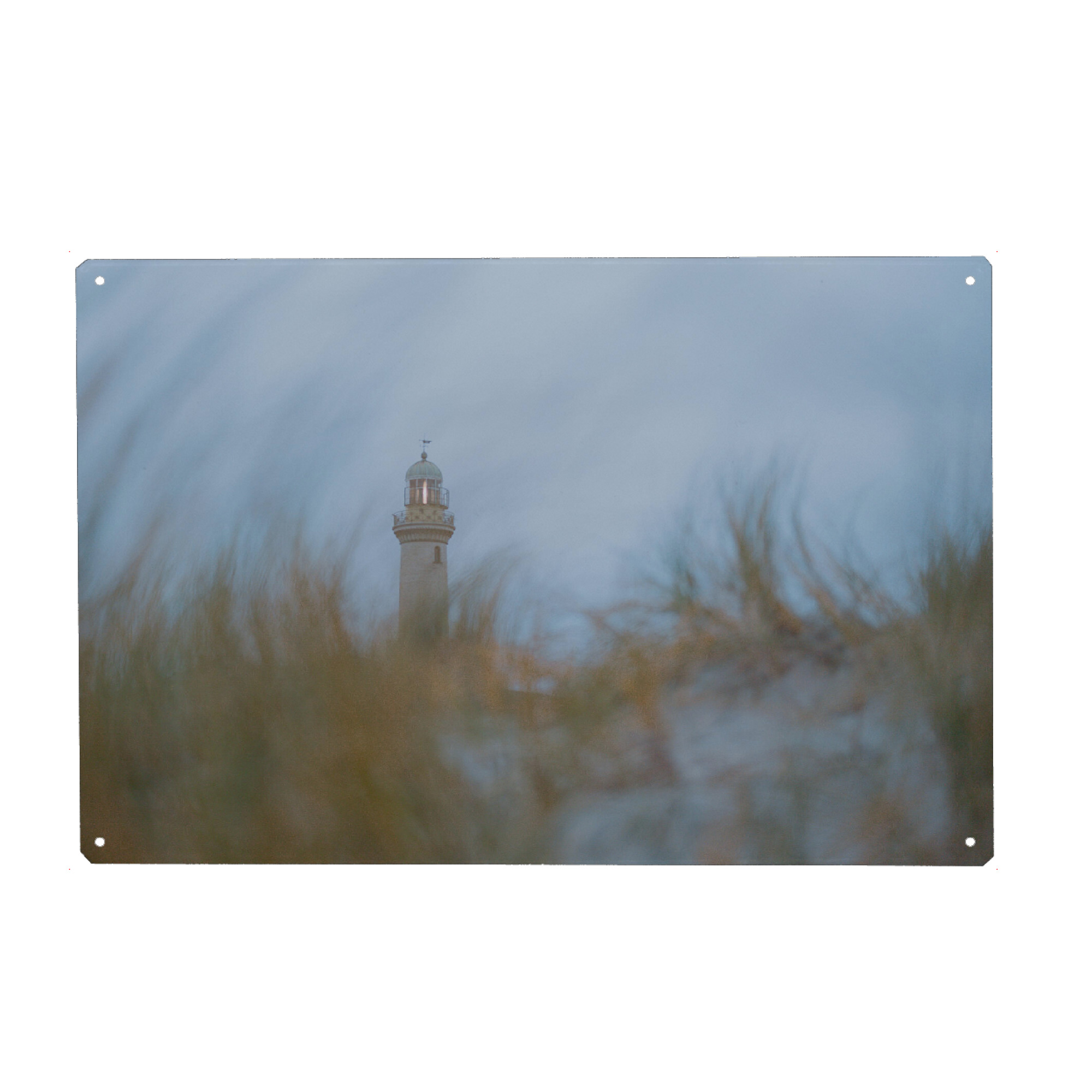 Metall Poster "Leuchtturm im Winter" artboxONE - Reise,Architektur,Reise / Strand und Meer