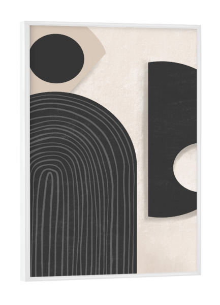 Poster mit weißem Rahmen "Geometrische abstrakte Grafik" artboxONE - Abstrakt,Geometrie - Geometrie,Formen,Abstrakt,Boho,Bohemian