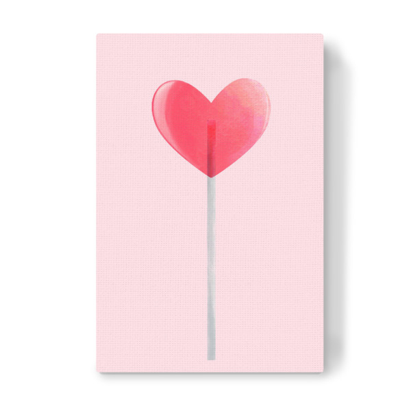 Leinwandbild "Herz Lutscher" artboxONE - Abstrakt,Liebe - Valentinstag,Herz,Lutscher,Gemalt,Aquarell,Süß,Valentinstag,Bae,Bester freund,Geschenk,Liebe