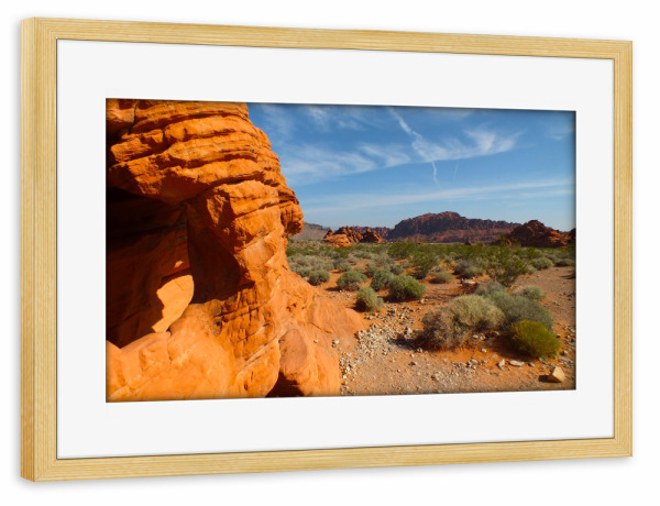 Poster mit Rahmen kiefer "The Valley of Fire @ Nevada" artboxONE - Natur,Reise,Reise / Länder