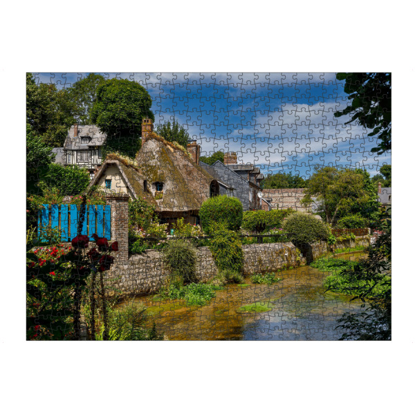 Puzzle Ravensburger "Veules les Roses in Frankreich" artboxONE - Architektur
