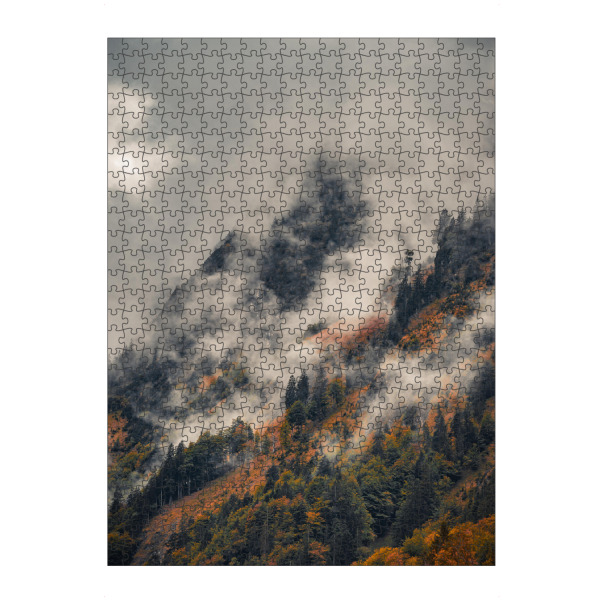 Puzzle Ravensburger "Allgäu im Herbst" artboxONE - Natur,Reise - Herbst,Nebel,Wolken,Berge,Allgäu,Mystisch,Wald,Natur,Landschaft,Wandern