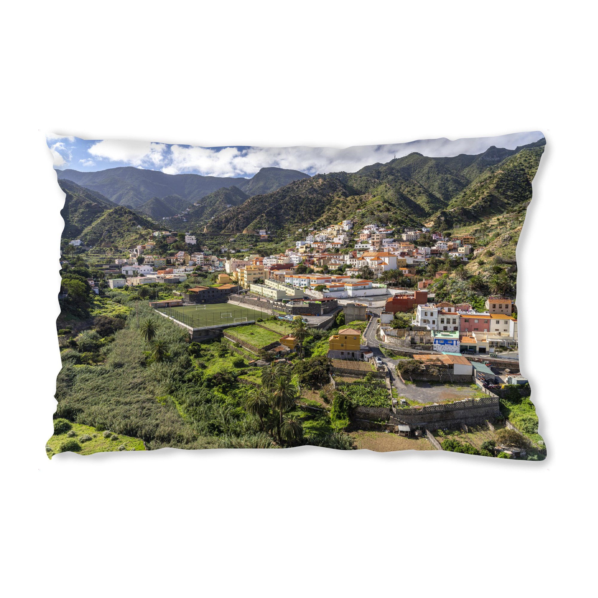 Design-Kissen "Vallehermoso, La Gomera" artboxONE - Natur,Reise - La gomera,Kanarische inseln,Spanien,Vallehermoso,Reise,Natur