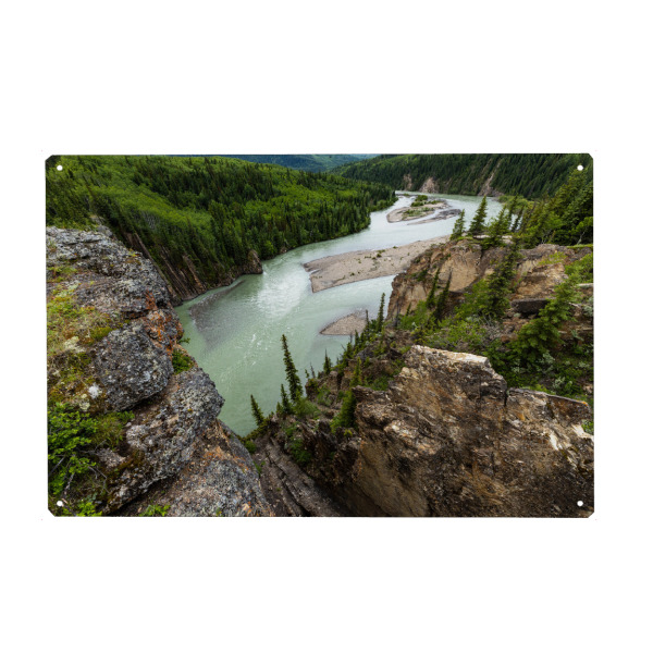 Holzbild "Sulphur Gates am Smoky River" artboxONE - Natur - Kanada,Alberta,Sulphur gates,Landschaft,Natur,Fluss,Grande cache,Smoky river