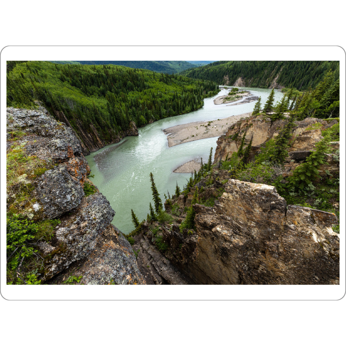 Tischset "Sulphur Gates am Smoky River" artboxONE - Natur - Kanada,Alberta,Sulphur gates,Landschaft,Natur,Fluss,Grande cache,Smoky river