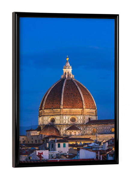 Poster mit schwarzem Rahmen "Blaue Stunde in Florenz" artboxONE - Reise,Architektur,Reise / Länder,Städte / Weitere