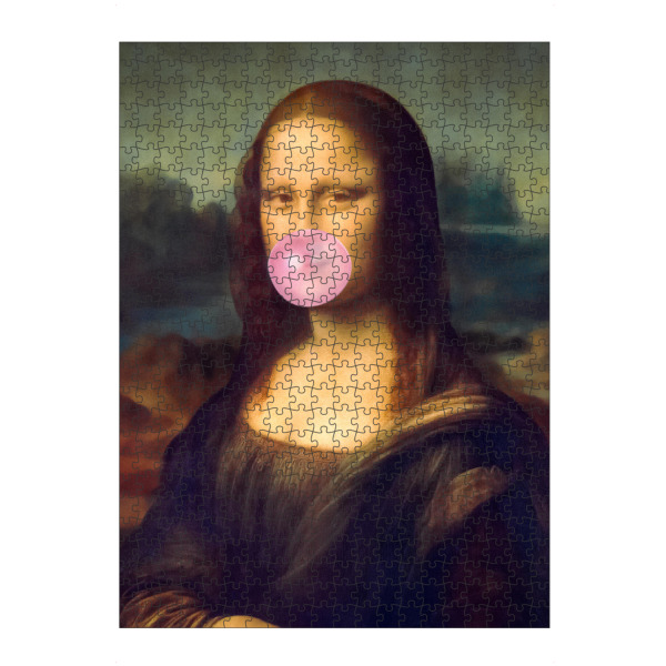 artboxONE Puzzle "Mona Lisa Kaugummi" artboxONE - Menschen,Für Mama,Lustig
