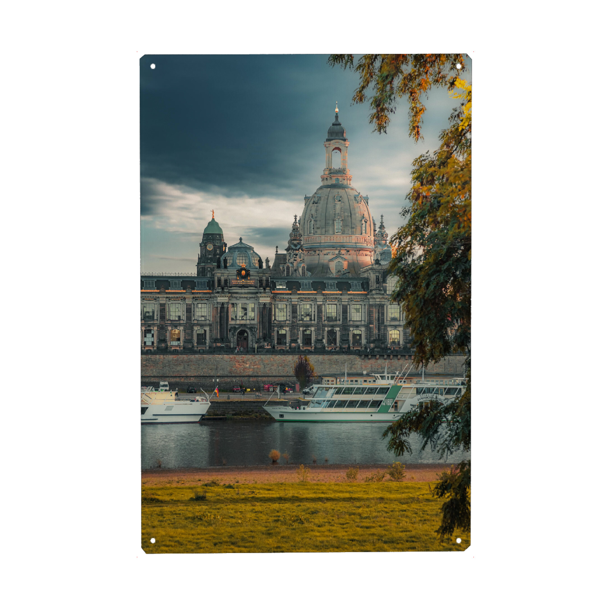 Holzbild "Blick auf die Frauenkirche" artboxONE - Reise,Architektur,Städte / Dresden