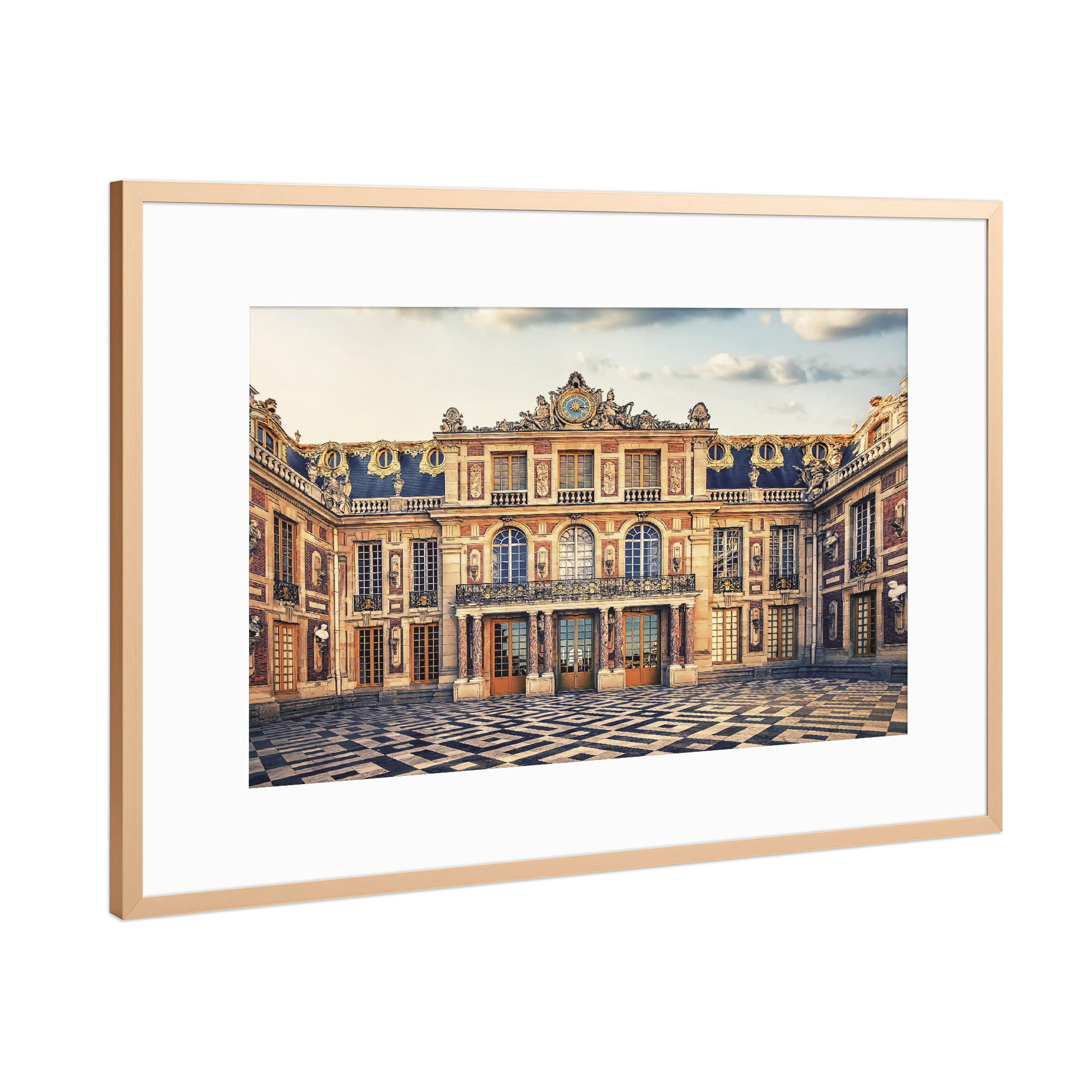 Poster mit Rahmen Kupfer "Versailles-Fassade" artboxONE - Städte,Reise,Architektur,Städte / Paris,Reise / Länder