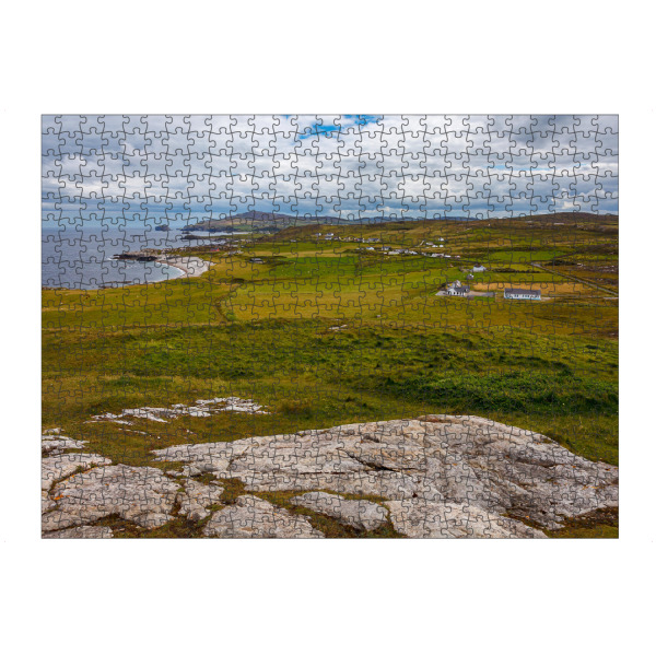 Puzzle Ravensburger "Irlands Küste" artboxONE - Natur - Irland,Landschaft,Natur,Wiese,Felder,Küste,Grüne insel,Insel,Britische inseln,Hügel