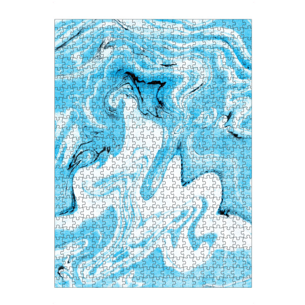 Puzzle Ravensburger "Marmor Azurblau-Weiß" artboxONE - Abstrakt
