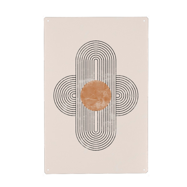 Metall Poster "Abstrakte moderne Kunst" artboxONE - Abstrakt,Geometrie,Marmor