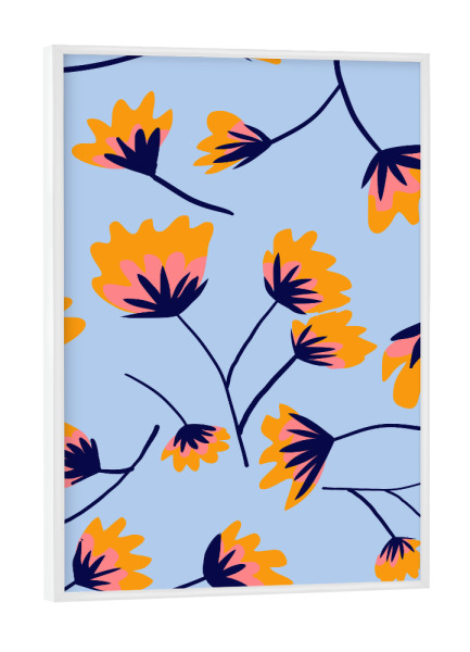 Poster mit weißem Rahmen "Die hellste Blüte" artboxONE - Floral