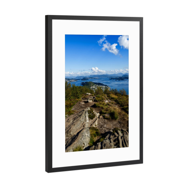 Poster mit Rahmen Schwarz (Metallic) "Wanderweg am Sukkertoppen" artboxONE - Natur,Reise,Reise / Strand und Meer,Reise / Länder,Städte / Weitere