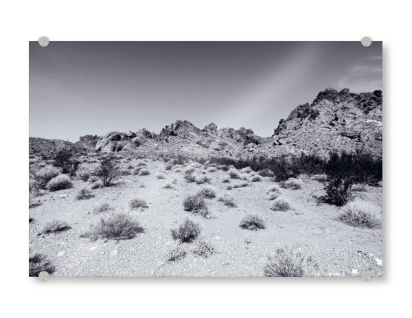 Acrylglasbild "In the Valley of Fire @ Nevada SW" artboxONE - Natur,Reise,Schwarzweiß,Reise / Länder