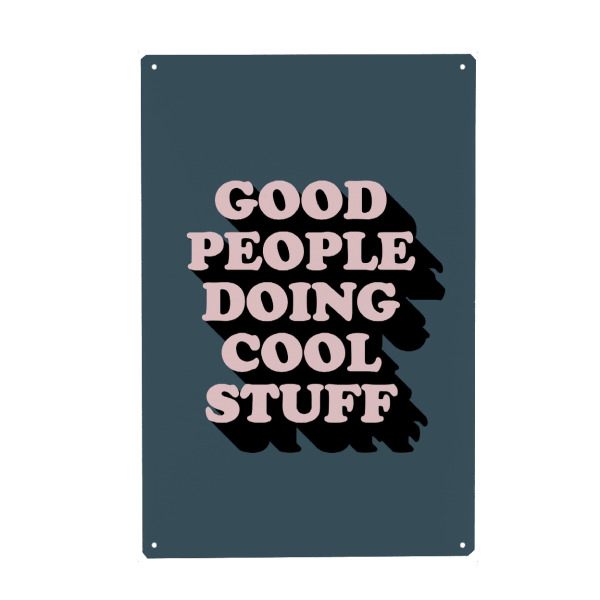 Holzbild "Gute Menschen" artboxONE - Typografie - Positiv,Inspirierend,Familie,Freunde,Typo,Typografie