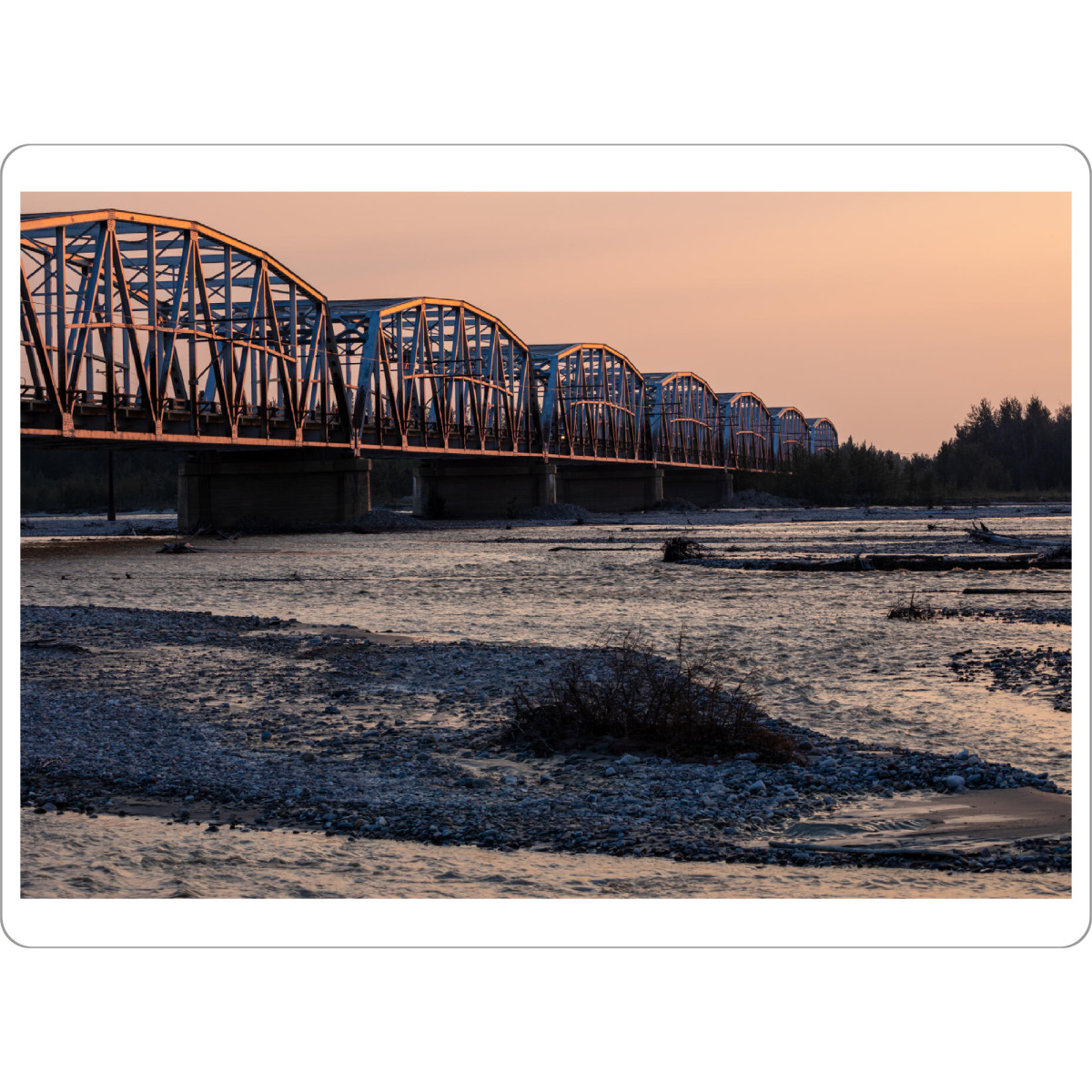 Tischset "Flussbrücke am Alaska Highway" artboxONE - Natur,Reise,Architektur