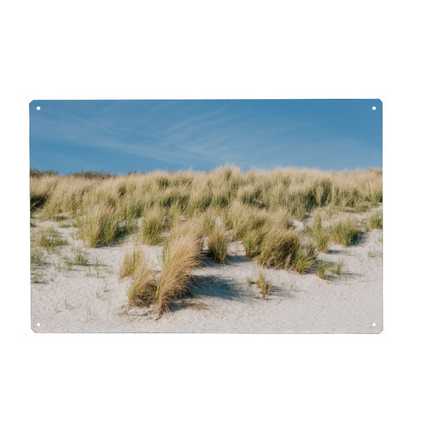 Holzbild "Strandhafer vor blauem Himmel" artboxONE - Natur,Reise / Strand und Meer
