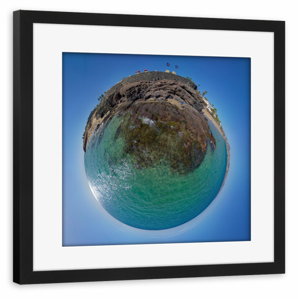 Poster mit Rahmen schwarz "Fuerteventura - Strand Tindaya;10m" artboxONE - Städte,Natur,Reise,Architektur,Reise / Strand und Meer