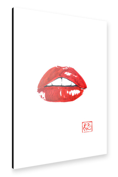Alu-Dibond "Rote Lippen" 30x20 cm artboxONE