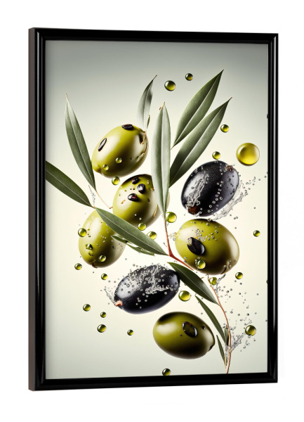 Poster mit schwarzem Rahmen "Fresh Olives" artboxONE - Essen & Trinken,Für Mama,Für Papa