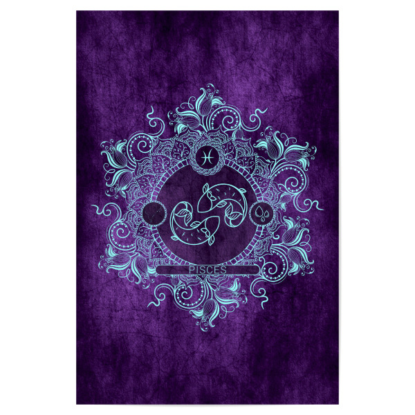 Poster "Tierkreis - Traube - Fische" artboxONE - Natur,Floral,Abstrakt