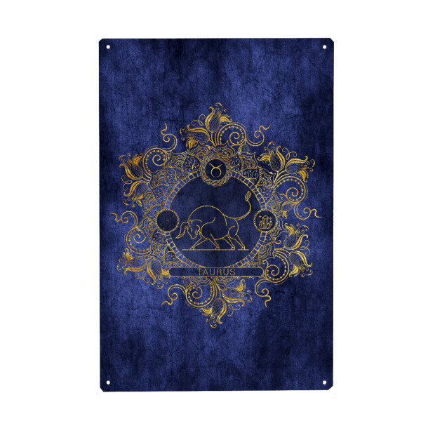 Holzbild "Tierkreis - Ozean - Stier" artboxONE - Natur,Floral,Abstrakt