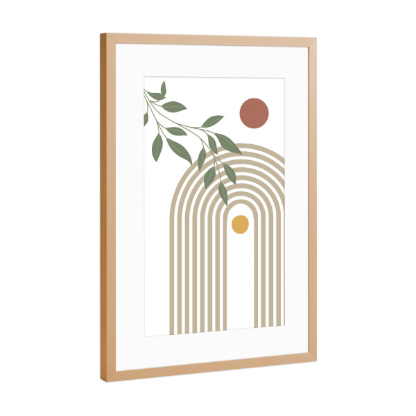Poster mit Rahmen Kupfer "Boho-moderne Kunst" artboxONE - Abstrakt,Geometrie