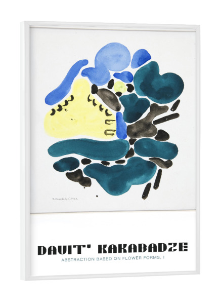 Poster mit weißem Rahmen "Kakabadze - Flower Forms I" artboxONE - Typografie,Abstrakt