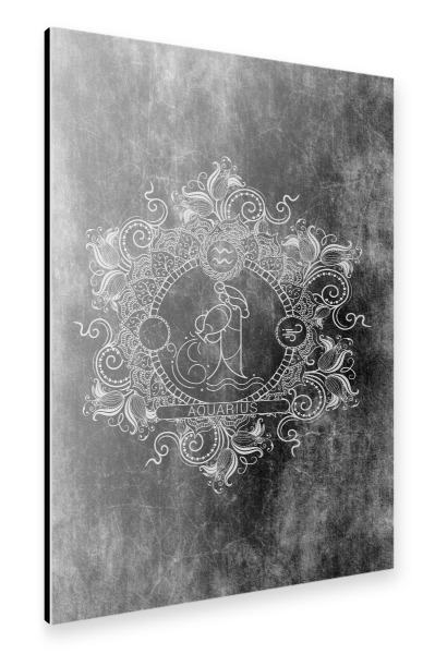 Alu-Dibond "Tierkreis - Kohle - Wassermann" 30x20 cm artboxONE