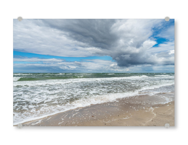 Acrylglasbild "Wolken, Ostsee, Wellen, Strand" artboxONE - Natur,Reise,Reise / Strand und Meer