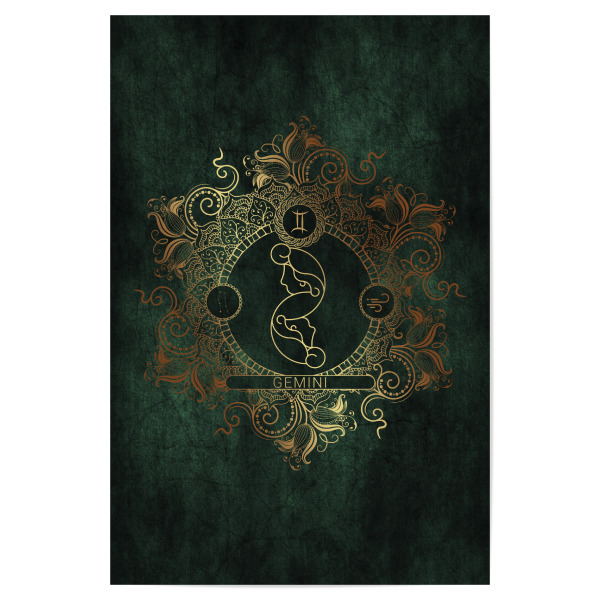 Poster 30x20 cm "Sternzeichen-Keltisch-Zwillinge" artboxONE - Natur,Floral,Abstrakt