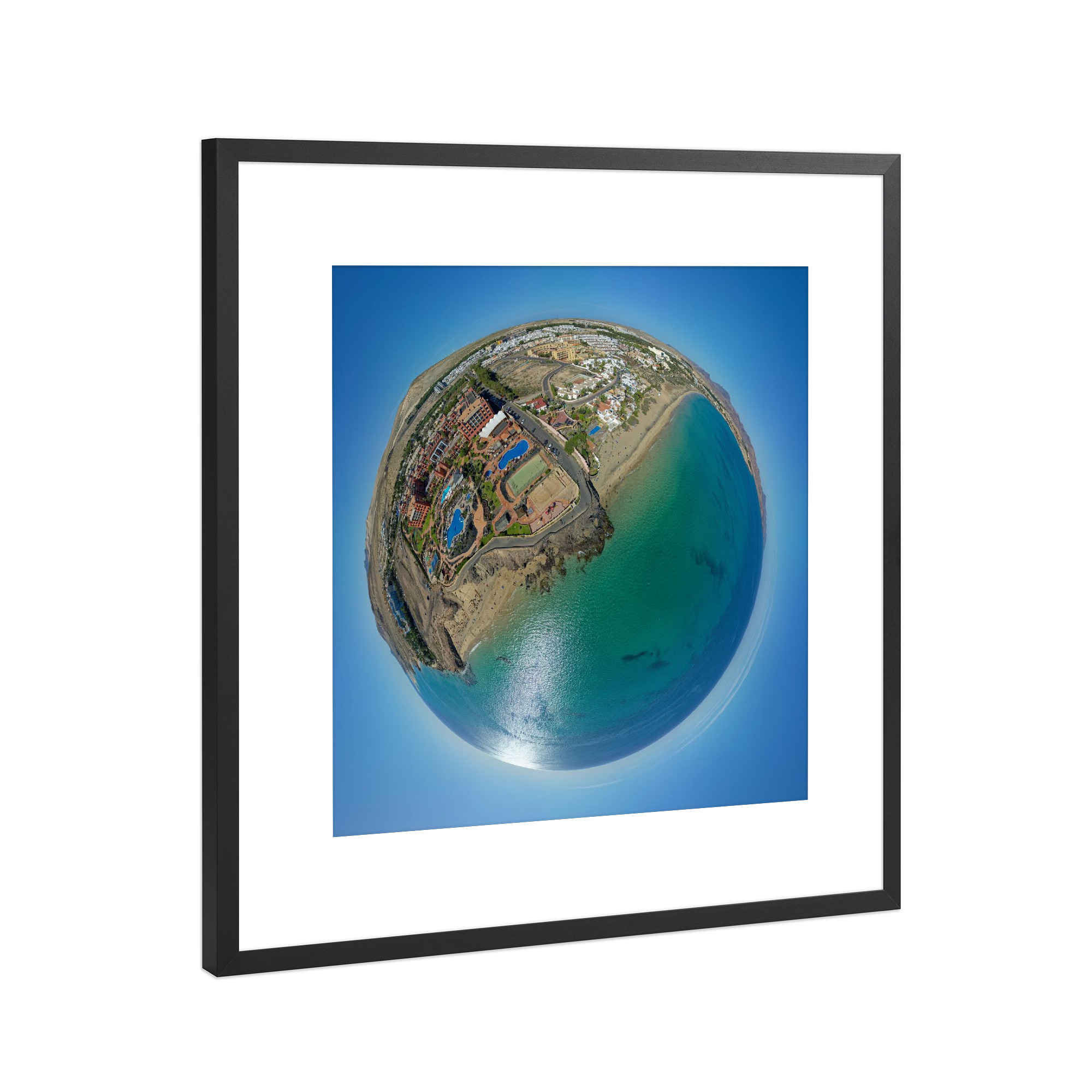 Poster mit Rahmen Schwarz (Metallic) "Fuerteventura - Strand Tindaya" artboxONE - Städte,Natur,Reise,Architektur,Reise / Länder