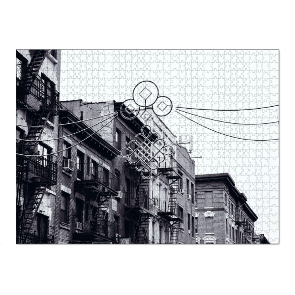 Puzzle Ravensburger "Chinatown @ NYC" artboxONE - Städte / New York,Reise,Schwarzweiß,Architektur,Reise / Länder
