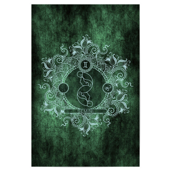 Poster 30x20 cm "Sternzeichen - Minze - Zwillinge" artboxONE - Natur,Floral,Abstrakt