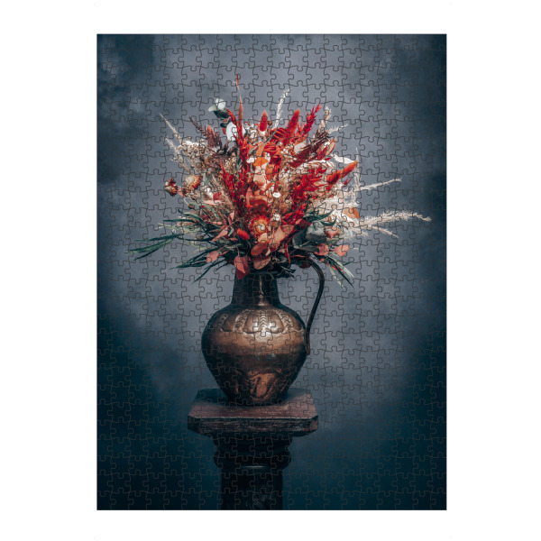 artboxONE Puzzle "Trockenblumenstrauß red infinity" artboxONE - Natur,Floral