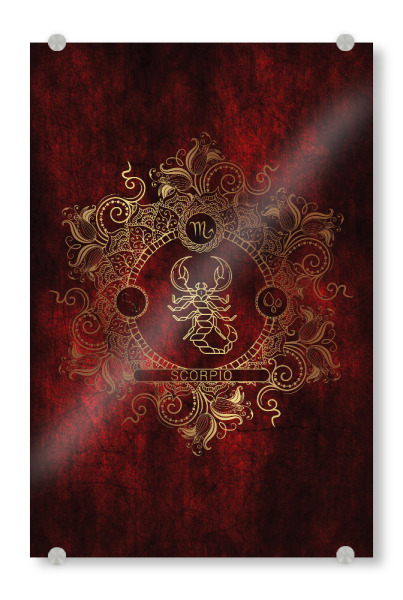 Acrylglasbild "Sternzeichen - Feuer - Skorpion" artboxONE - Natur,Floral,Abstrakt