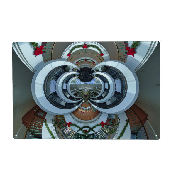 Holzbild "C-C-Palace Atrium Eight Edition" artboxONE - Städte,Abstrakt,Architektur,Reise / Strand und Meer,Arcadia