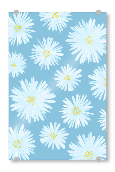 Acrylglasbild "Kristian Gallagher - Daisies" artboxONE - Natur,Floral - Floral,Blume,Blatt,Natur,Blüte,Dschungel,Tropisch,Botanisch,Botanik